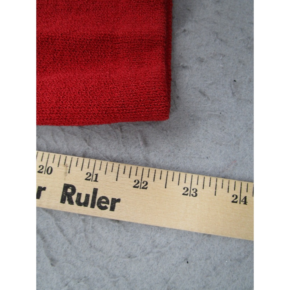 St John Sport Marie Gray Red Knit Zip Up Hoodie Gold Logo Zipper Pull Womens - Picture 11 of 12